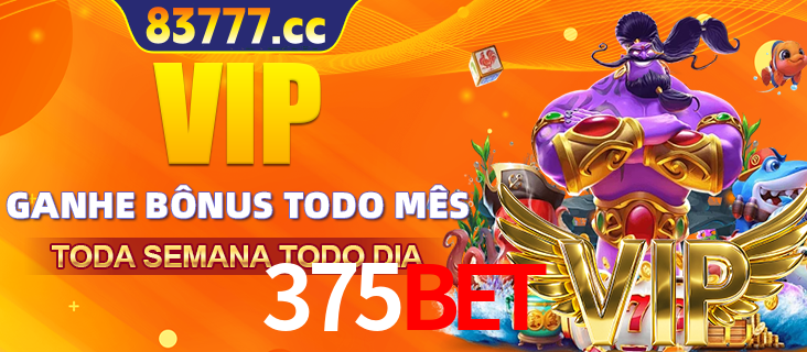 Banner promocional do 375bet oferecendo 100% de recompensas adicionais contínuas para quem fizer o login diário (Daily sign-in), com um mascote de coelho.