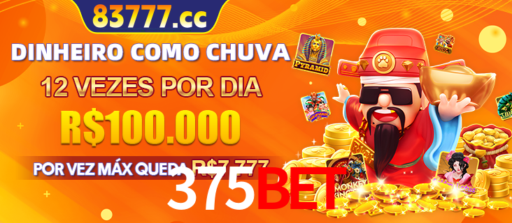 Banner do programa de recompensas Recomende para amigos do 375bet, detalhando os bônus por convidar amigos, com prêmios que chegam a R$288.888.