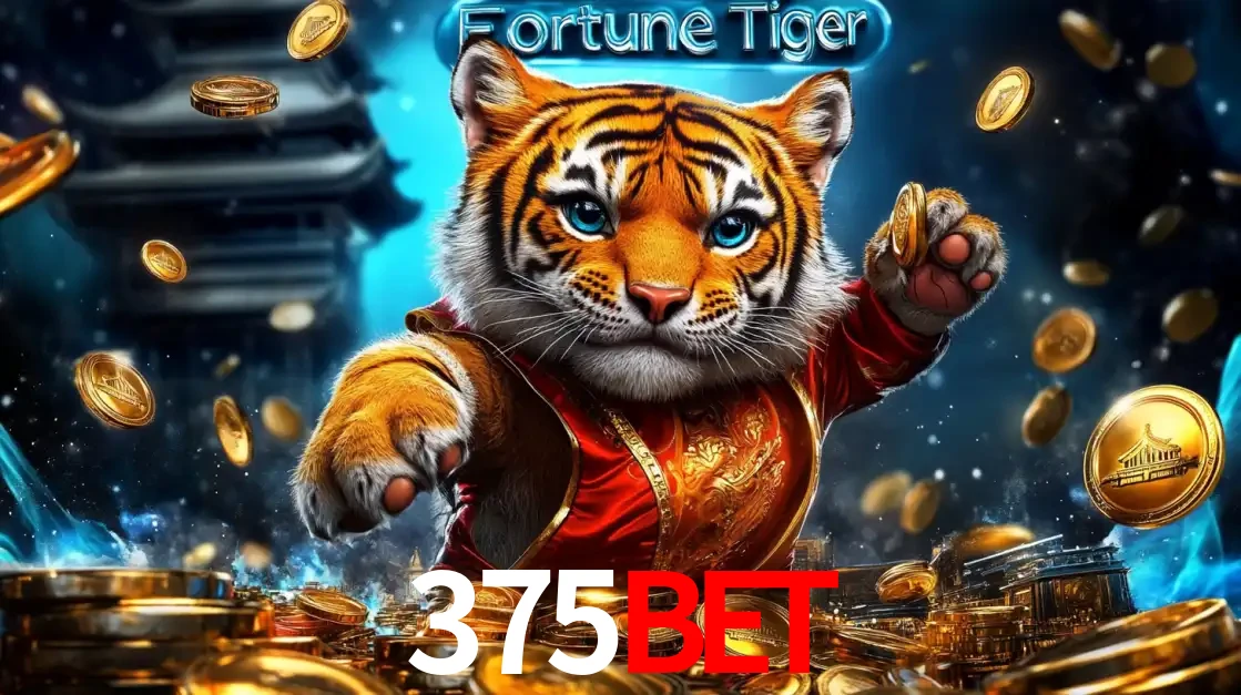 Imagem promocional do jogo de slot Fortune Tiger, com um tigre majestoso em traje tradicional cercado por uma fortuna em moedas de ouro, disponível agora no cassino 375bet.