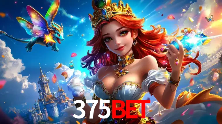 A princesa de um reino de fantasia mágico, com seu pequeno dragão, apresentando um mundo de prêmios encantados nos jogos de caça-níqueis do cassino 375bet.